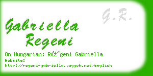 gabriella regeni business card